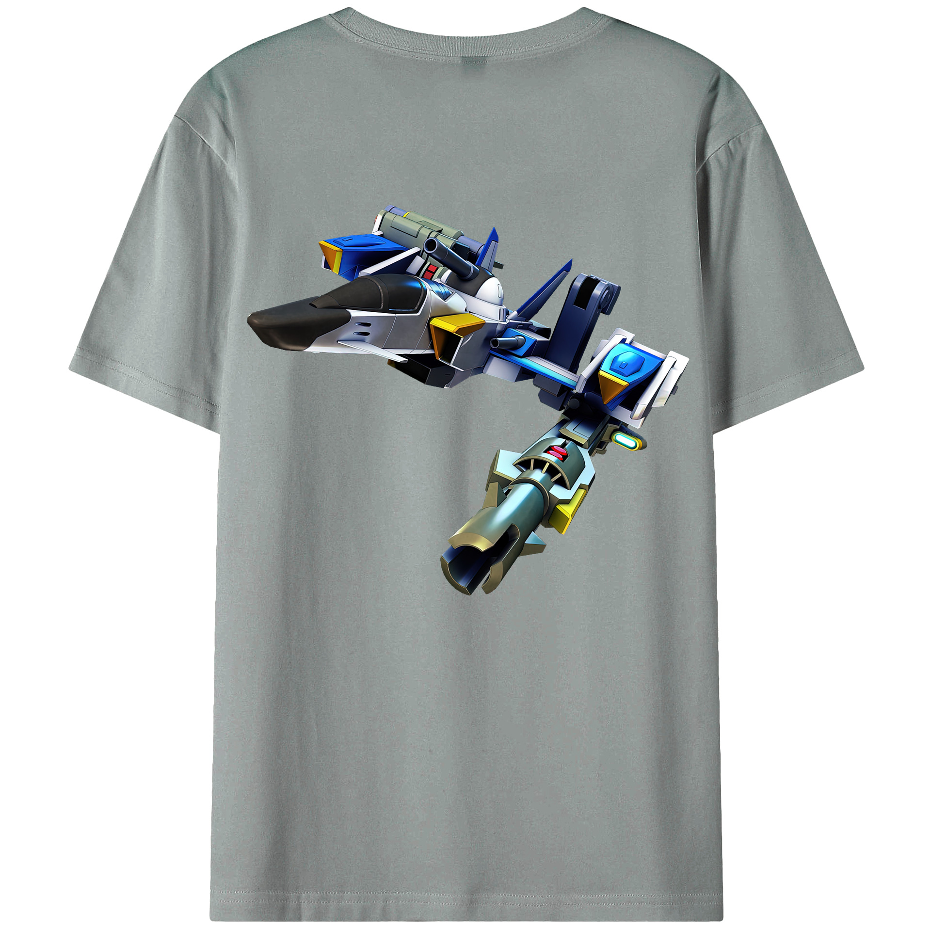 （画像用） 機動戦士ガンダム Mobile Suit Gundam 綿100％ メンズ半袖Tシャツ（バックプリント） 通気性